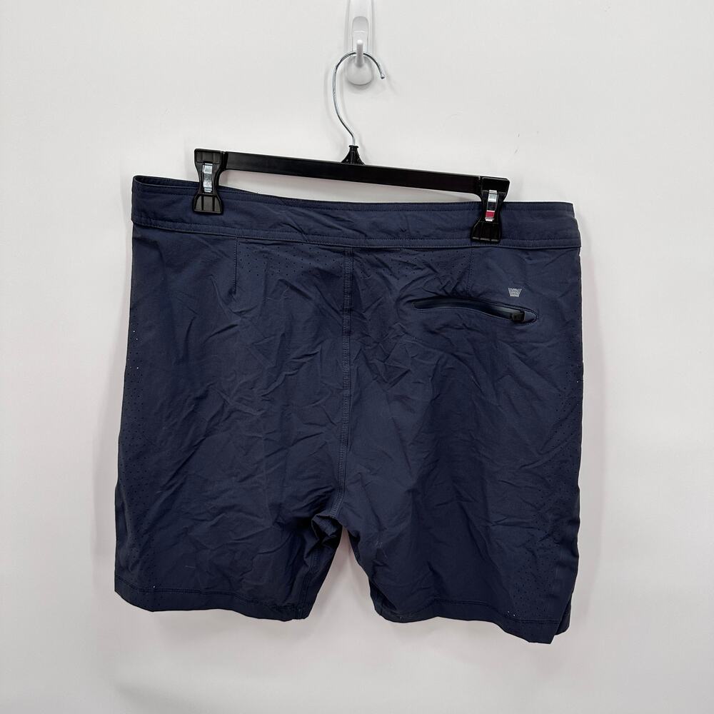 MACK WELDON Blue Stretch Hybrid Vented Drawstring Shorts // M - Picture 4 of 9